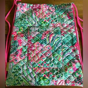 Lilly Pulitzer Quilted Drawstring Backpack